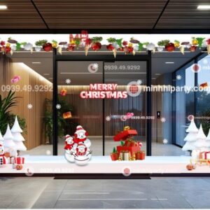 Thiết kế decal Noel 2025 mới nhất in trên chất liệu decal sữa