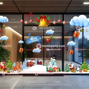Thiết kế decal noel 2025 phù hợp cho nhà ở, biệt thự