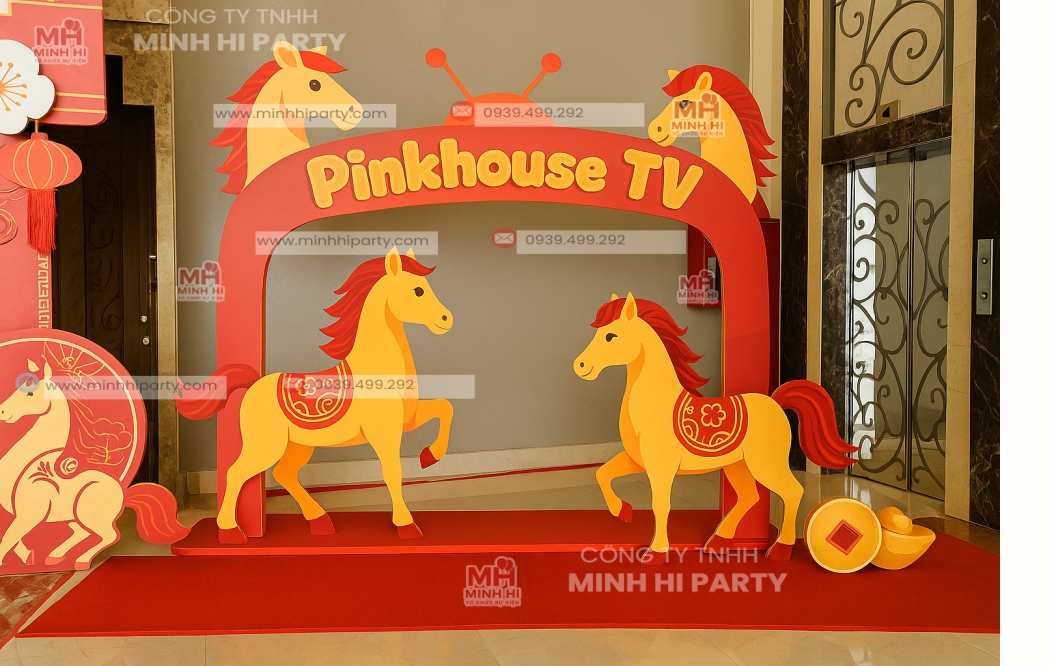 mau photobooth checkin tet 2026 chu de tet binh ngo Mẫu photobooth cho khách mời tham gia checkin sự kiện