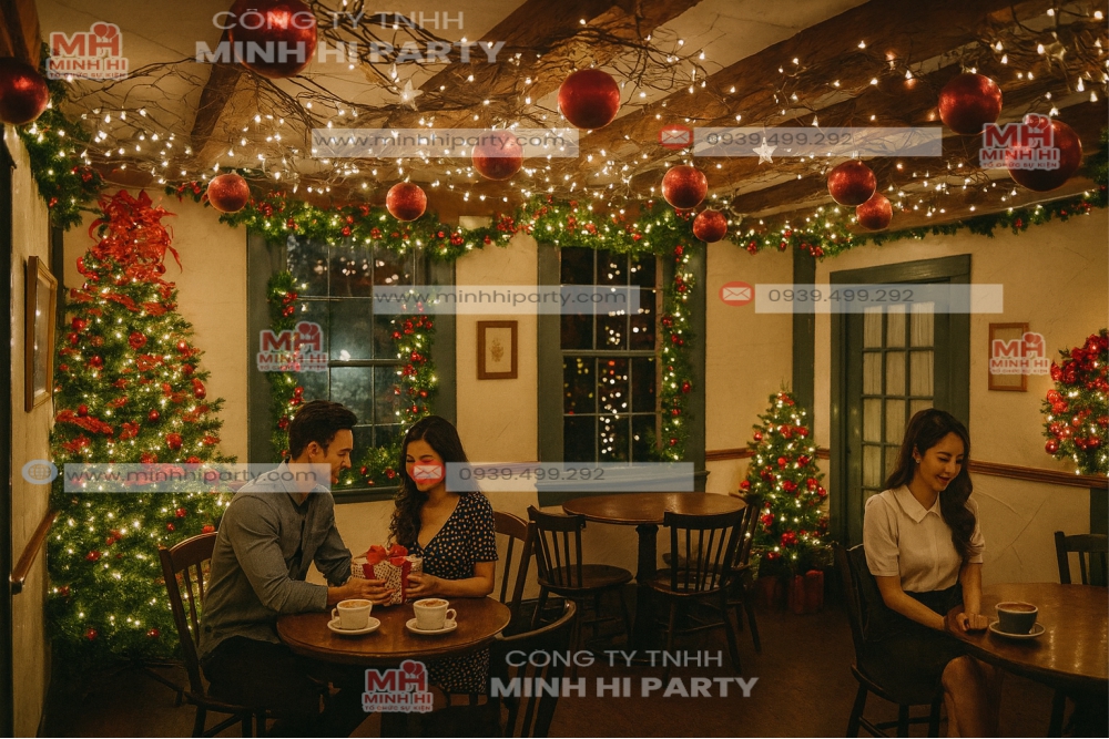 mau trang tri noel quan cafe MH02 Mẫu trang trí Noel quán càfe MH02