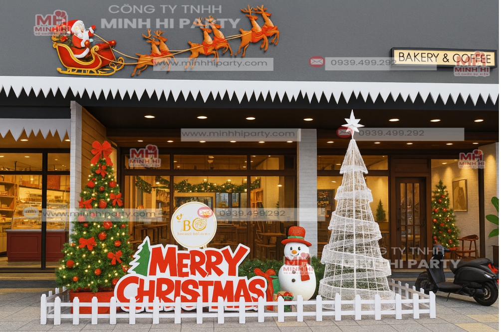 mau trang tri noel quan cafe MH03 Mẫu trang trí Noel quán cafe MH03