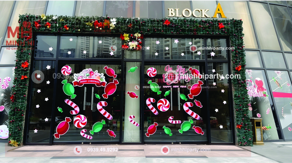 minhhiparty trang tri noel tai sanh chung cu cao cap Dịch vụ thi công trang trí Noel tại sảnh chung cư do Minh Hi Party cung cấp