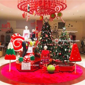 minhhiparty trang tri noel trong cua hang thoi gian Dịch vụ trang trí noel 2025 tại cửa hàng, siêu thị, trung tâm thương mại