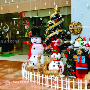 minhhiparty trang tri noel voi mo hinh xop Tiểu cảnh Noel với mô hình xốp