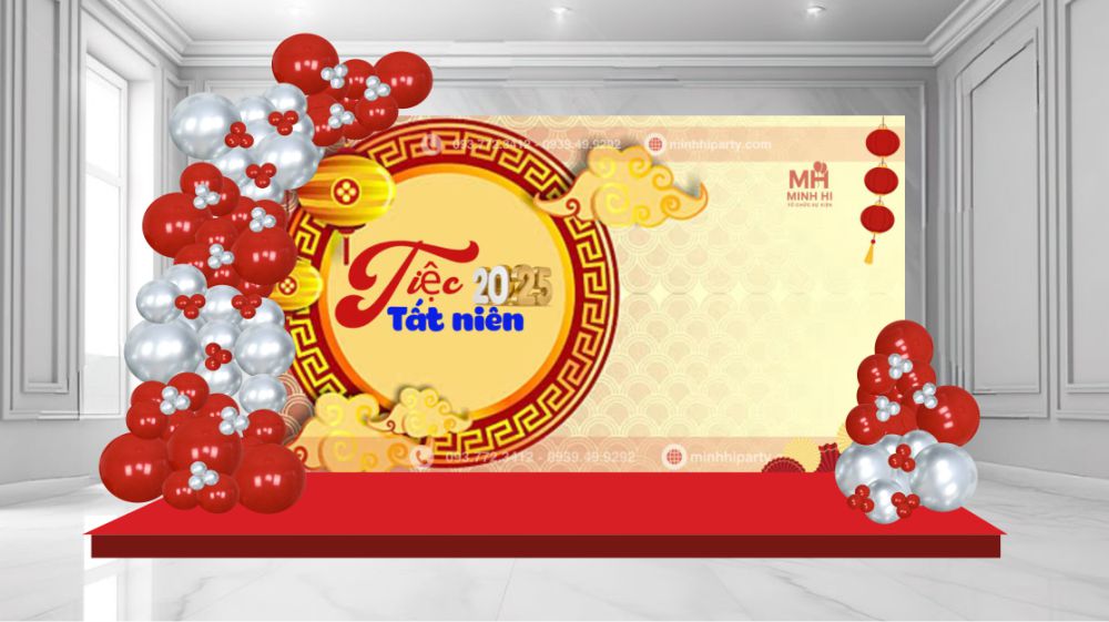 phong nen tiec tat nien phong cach co dien Phông nền tiệc tất niên phong cách cổ điển – Sang trọng