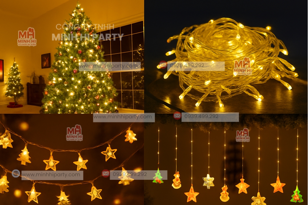 phu kien den led trang tri noel 2025 Phụ kiện đèn led tiết kiệm điện chuyên sử dụng trang trí Noel