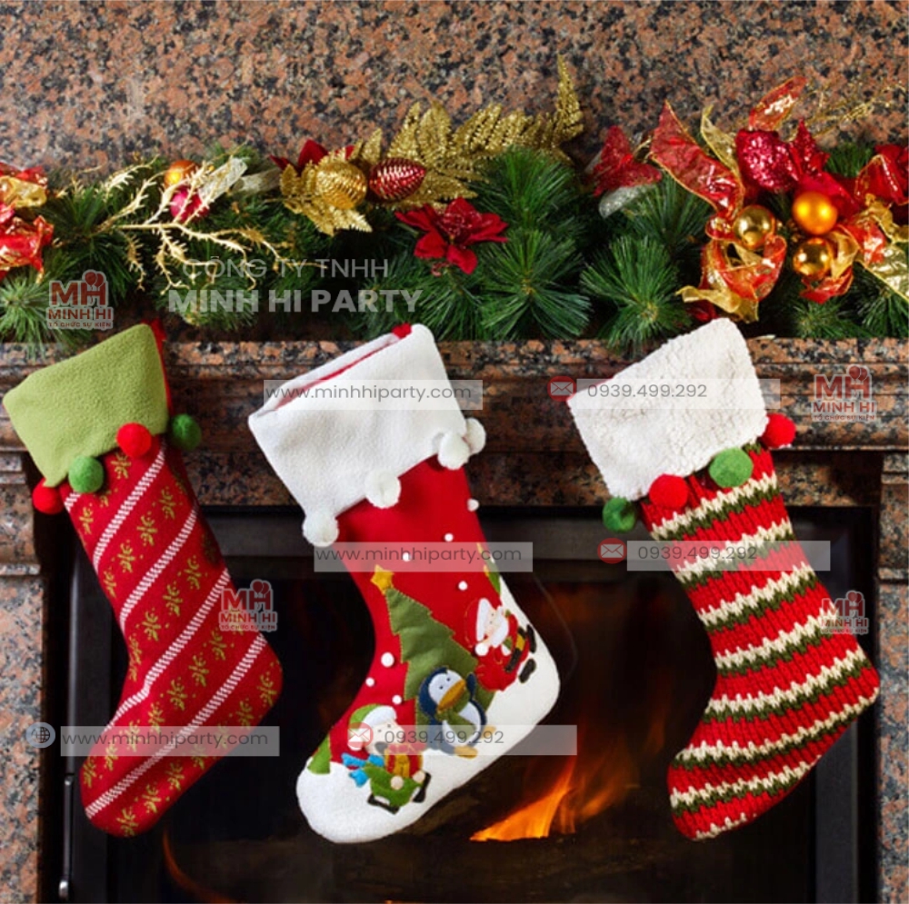 tat giang sinh mh01 minhhiparty Tất giáng sinh phong cách cổ điển