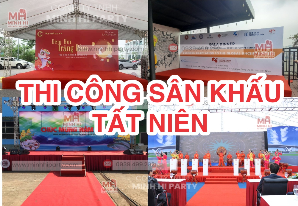 Dịch vụ thi công sân khấu tất niên trọn gói