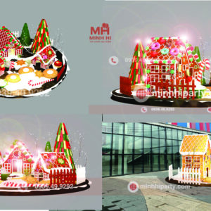 thiet ke demo phoi canh 3d trang tri noel 2025 Mẫu thiết kế 3D trang trí Noel 2025