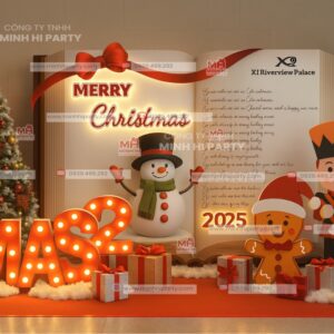 Tiểu cảnh trang trí noel 2025 mới nhất tại Minh Hi Party