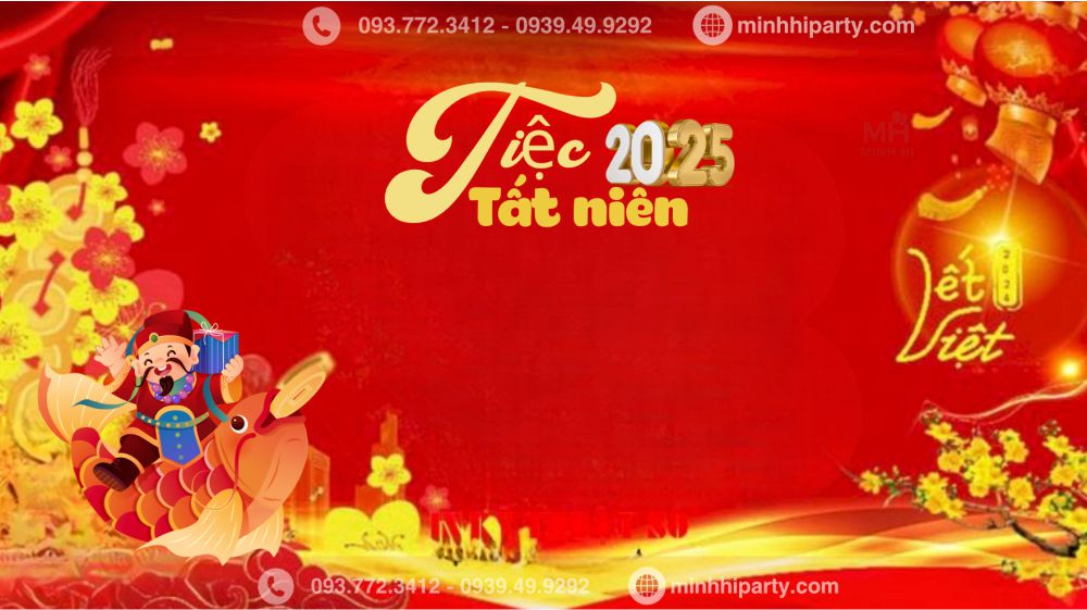 Thiết kế banner tiệc tất niên đẹp 2025
