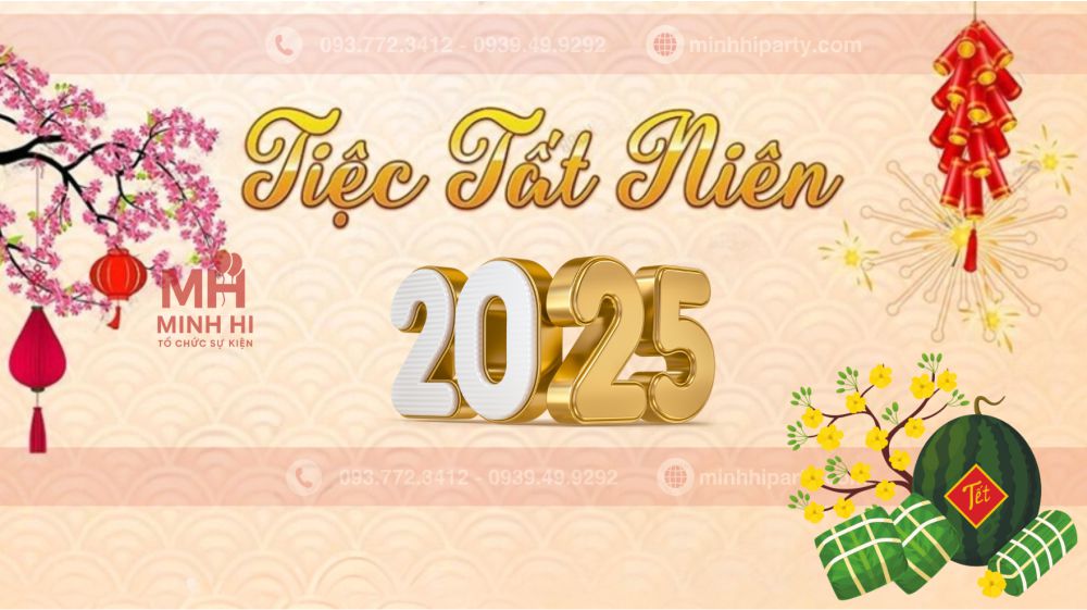 Phông nền tiệc tất niên đẹp 2025