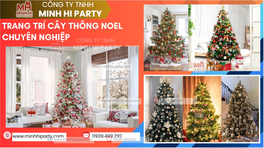 trang tri cay thong noel chuyen nghiep Dịch vụ trang trí cây thông Noel 2025 chuyên nghiệp