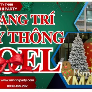 Trang trí cây thông noel - Dịch vụ trang trí Noel do Minh Hi Party cung cấp