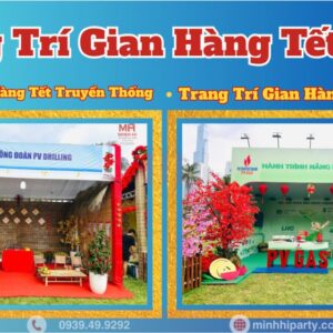 Trang trí gian hàng cho sự kiện tết 2026 theo phong cách truyền thống và hiện đại