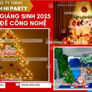 Trang trí giáng sinh 2025 theo chủ đề công nghệ