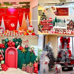trang tri noel 2025 cho van phong cong ty Trang trí Noel cho văn phòng công ty mới nhất 2025
