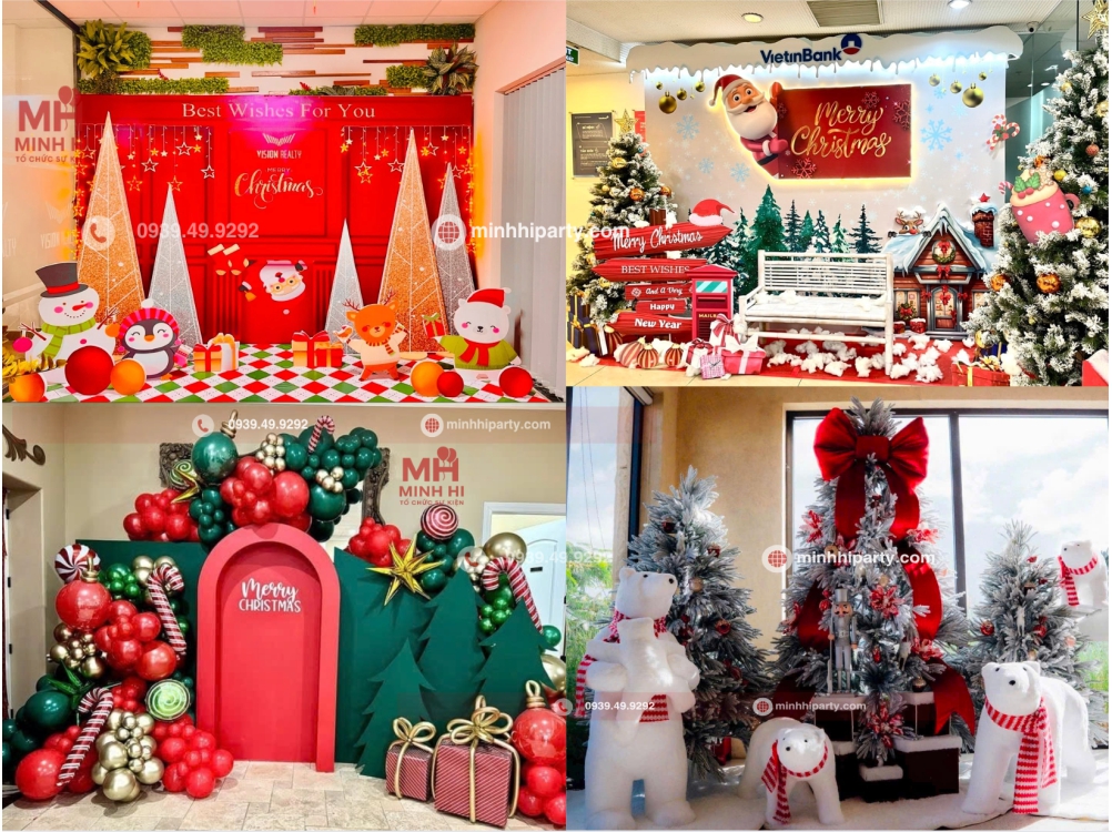 trang tri noel 2025 cho van phong cong ty Trang trí Noel cho văn phòng công ty mới nhất 2025