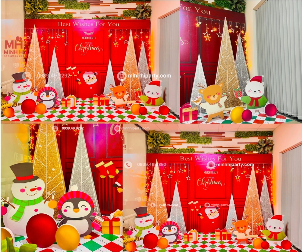 trang tri noel 2025 cho van phong minhhparty thuc hien 2024 Gợi ý mẫu trang trí noel cho văn phòng - Hình ảnh trang trí Noel 2024 cho văn phòng