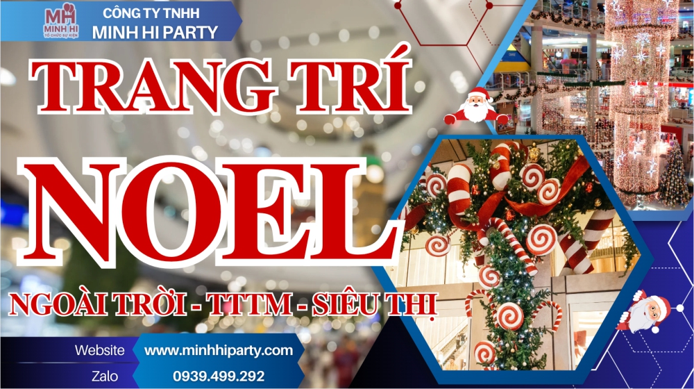 Thi công trang trí Noel ngoài trời, trung tâm thương mại, siêu thị
