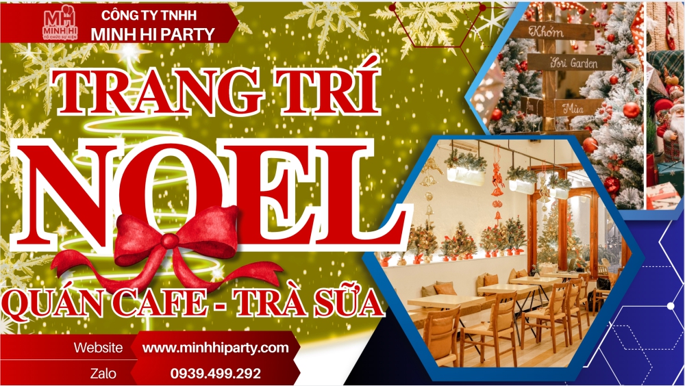trang tri noel quan cafe tra sua Trang trí noel quán cafe trà sữa