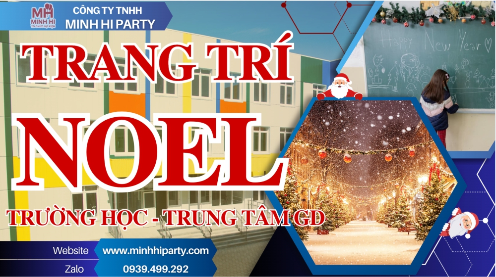 Thi công trang trí Noel tại trường học, trung tâm giáo dục