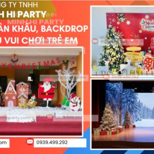 Trang trí sân khấu backdrop Noel