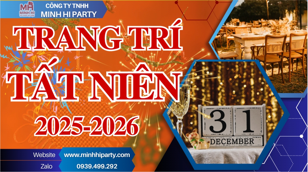 trang tri tat nien 2025 2026 Dịch vụ trang trí tiệc tất niên 2026