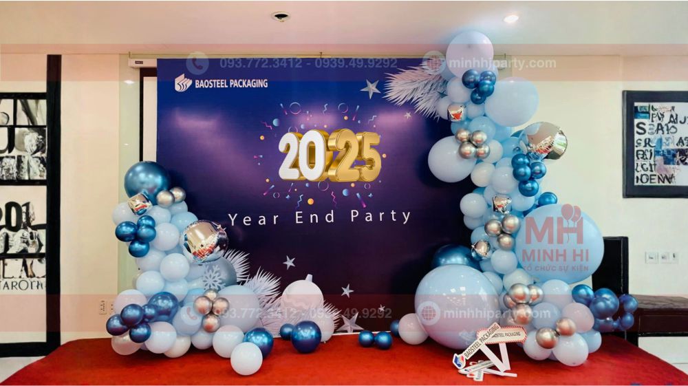 trang tri tiec tat nien cho van phong sang trong Ý tưởng decor tất niên cho văn phòng phong cách hiện đại – Sang trọng