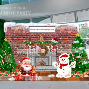 Trang trí tiểu cảnh Noel 3D cho văn phòng công ty