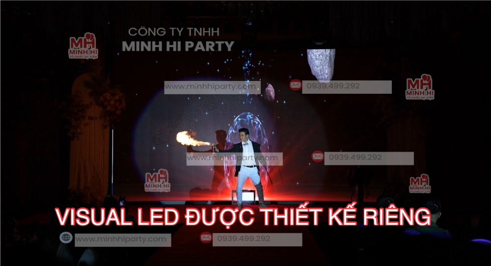Visual LED được Minh Hi Party thiết kế riêng theo yêu cầu