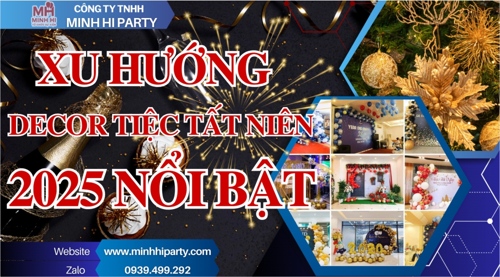 xu huong decor tiec tat nien 2025 noi bat Cùng Minh Hi Party tìm hiểu các xu hướng trang trí tiệc tất niên 2025 nổi bật