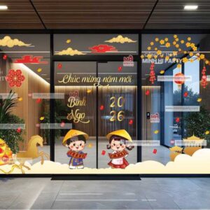 Mẫu thiết kế decal Tết 2026 tại Minh Hi Party - MH02