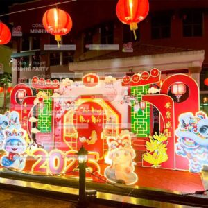 2 trang tri tet theo phong cach trung hoa tai xi nghiep van thanh long an Trang trí Tết theo phong cách trung hoa