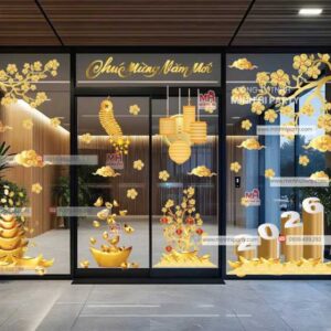 Mẫu thiết kế decal Tết 2026 tại Minh Hi Party - MH20