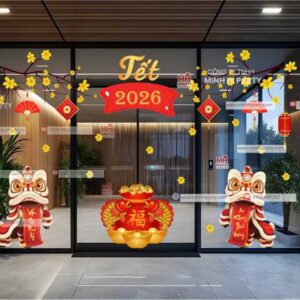 Mẫu thiết kế decal Tết 2026 tại Minh Hi Party - MH21