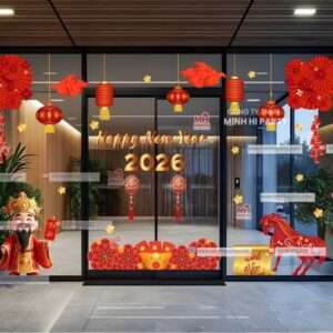 Mẫu thiết kế decal Tết 2026 tại Minh Hi Party - MH28