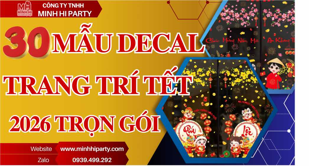 30 mau decal trang tri tet tron goi 30 mẫu decal trang trí tết 2026