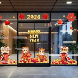 Mẫu thiết kế decal Tết 2026 tại Minh Hi Party - MH04
