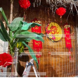 4 minhhiparty.com trang tri tet voi gian nha tranh nong thon thoi xua Trang trí tết xưa với phụ kiện tết đạm chất dân giã