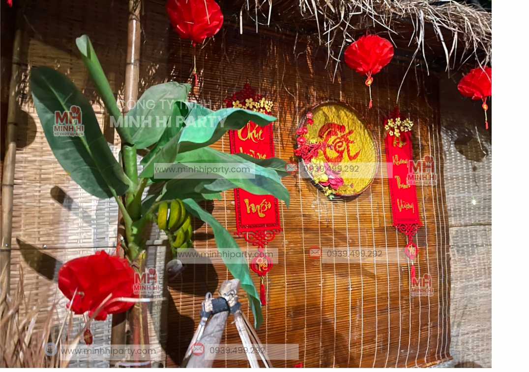 4 minhhiparty.com trang tri tet voi gian nha tranh nong thon thoi Trang trí tết xưa với phụ kiện tết đạm chất dân giã