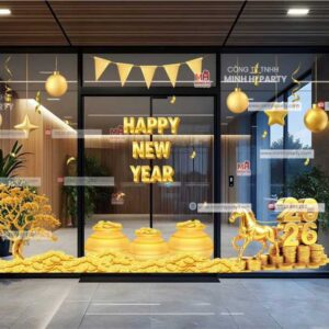 Mẫu thiết kế decal Tết 2026 tại Minh Hi Party - MH07