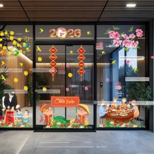 Mẫu thiết kế decal Tết 2026 tại Minh Hi Party - MH08