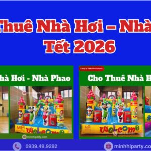 Cho thuê nhà hơi – nhà phao Tết 2026 tạo nên không gian giải trí cho mùa Tết