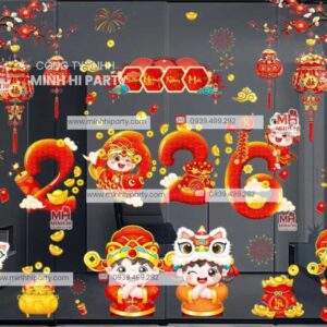 decal tet 2026 phong cach hien dai Mẫu decal tết 2026 phong cách hiện đai