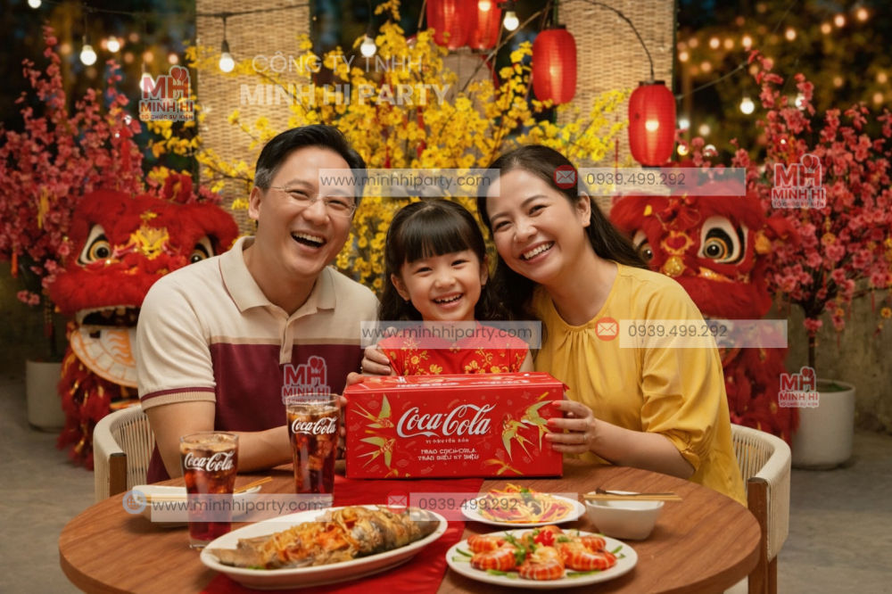 Decor tết 2026 tạo góc check in gia đình ngày tết