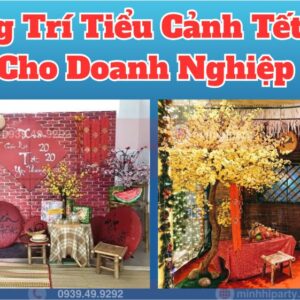decor tieu canh tet xua 2026 cho doanh nghiep Decor tiểu cảnh tết xưa 2026 cho doanh nghiệp với thiết kế hoa và nhà tranh đậm chất tết xưa