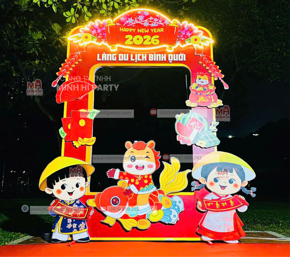 Khung tiểu cảnh Tết 2026 mini