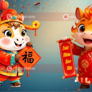 linh vat tet 2026 ngua chibi may man Mô hình linh vật tết 2026 với thiết kế dạng chibi đáng yêu