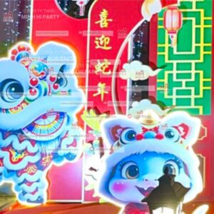 linh vat tet hinh anh lan cach dieu gan gui Linh vật Tết và hình ảnh lân được Minh Hi Party thiết kế cách điệu